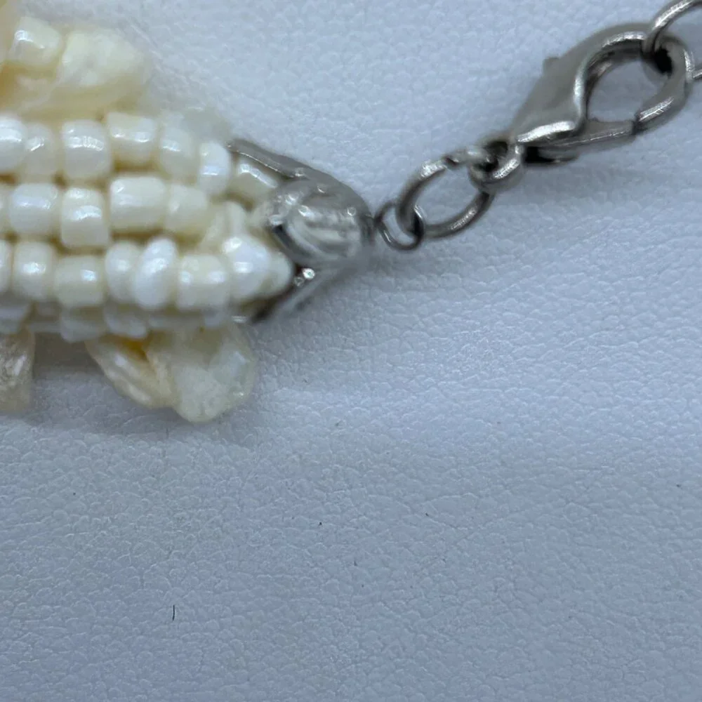 Vintage Multi-Strand Necklace Mother Of Pearl Chips Seed Bead Cruise WearTropics - Picture 7 of 14